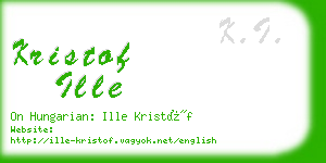 kristof ille business card